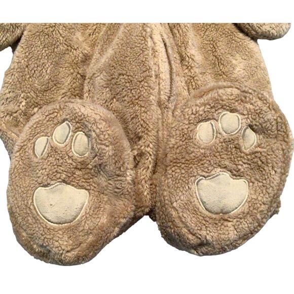 Carters Infant Bear Hooded One Piece Outfit Beige Zip Up Size 6/9 Months Baby - Picture 2 of 3